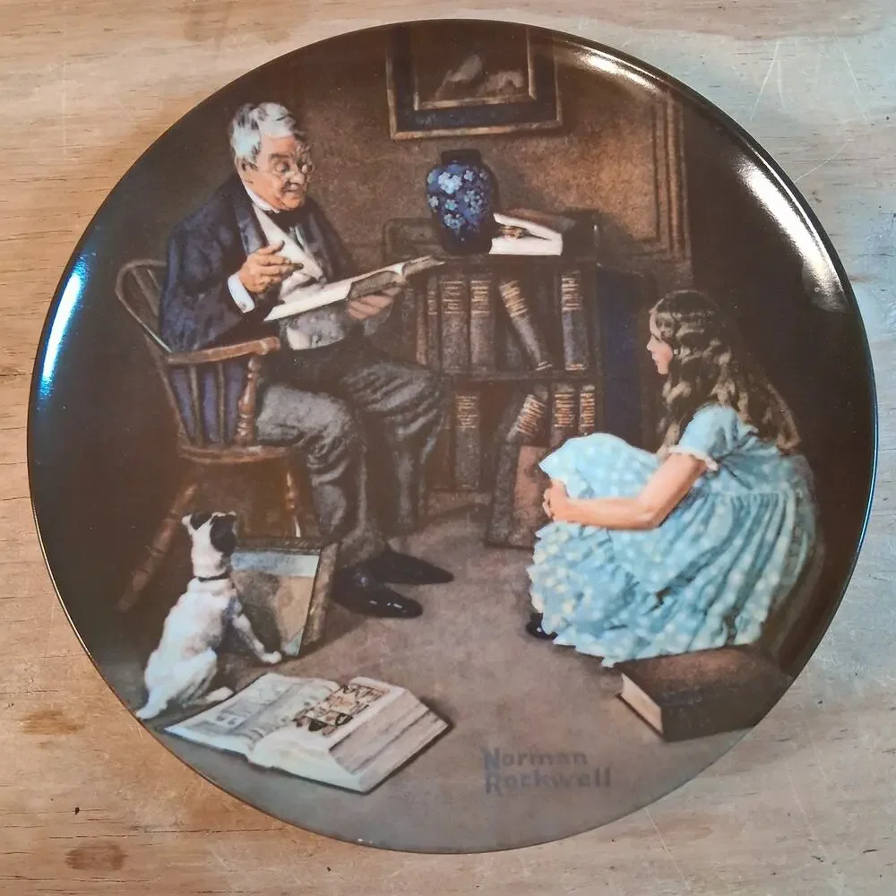 Set Of 3 Norman Rockwell Collector Plates Limited Edition Knowles Collection